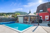 Sicht auf den Pool