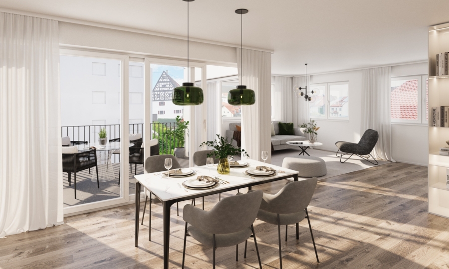 Innenrendering Gebäude 1 - Wohnung 2